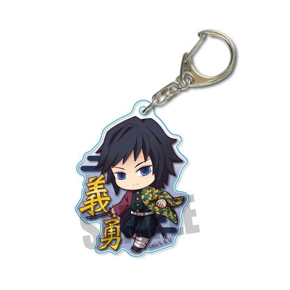 Demon Slayer doll toy Kimetsu No Yaiba Blade of Ghost Keychain Acrylic Pendant Car Key Chain Fans kids Xmas Gift Anime Jewelry