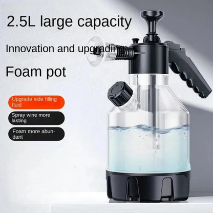 Hand Pump Foam Sprayer with 3 Types of Nozzle Hand Pneumatic Foam Cannon Snow Foam Car Wash Spray Bottle Car Window Cleaning