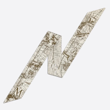 26 Letters Tarot Constellation Bag Scarf Twill Silk Scarves Women New Neckerchief Hair Headbands