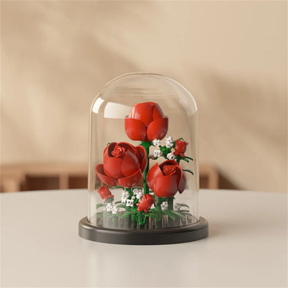 Eternal Flower Bouquet Bonsai Potted Plant Micro Building Blocks Model Home Decoration Toy For Kid Birthday Gift