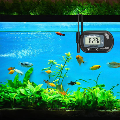 Digital Aquarium Thermometer With Suction Cup Accessories for 200 Liter Fish Tanks Pool Glass Heat Meter the 10-liter Terrarium