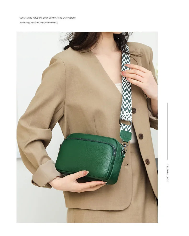 Women Crossbody Bag Multi Space Fashion Design Sense Large Capacity PU Material Lightweight Single Shoulder Bag