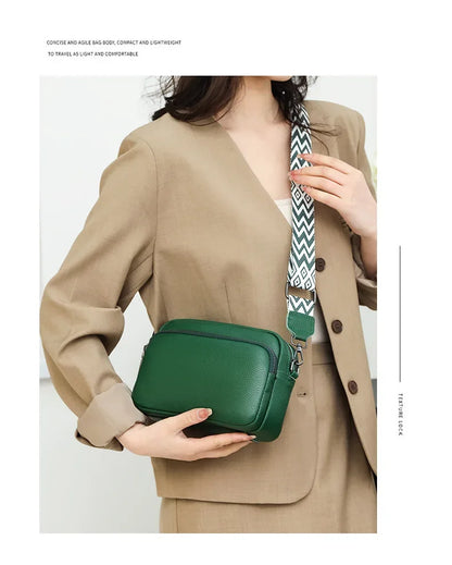 Women Crossbody Bag Multi Space Fashion Design Sense Large Capacity PU Material Lightweight Single Shoulder Bag