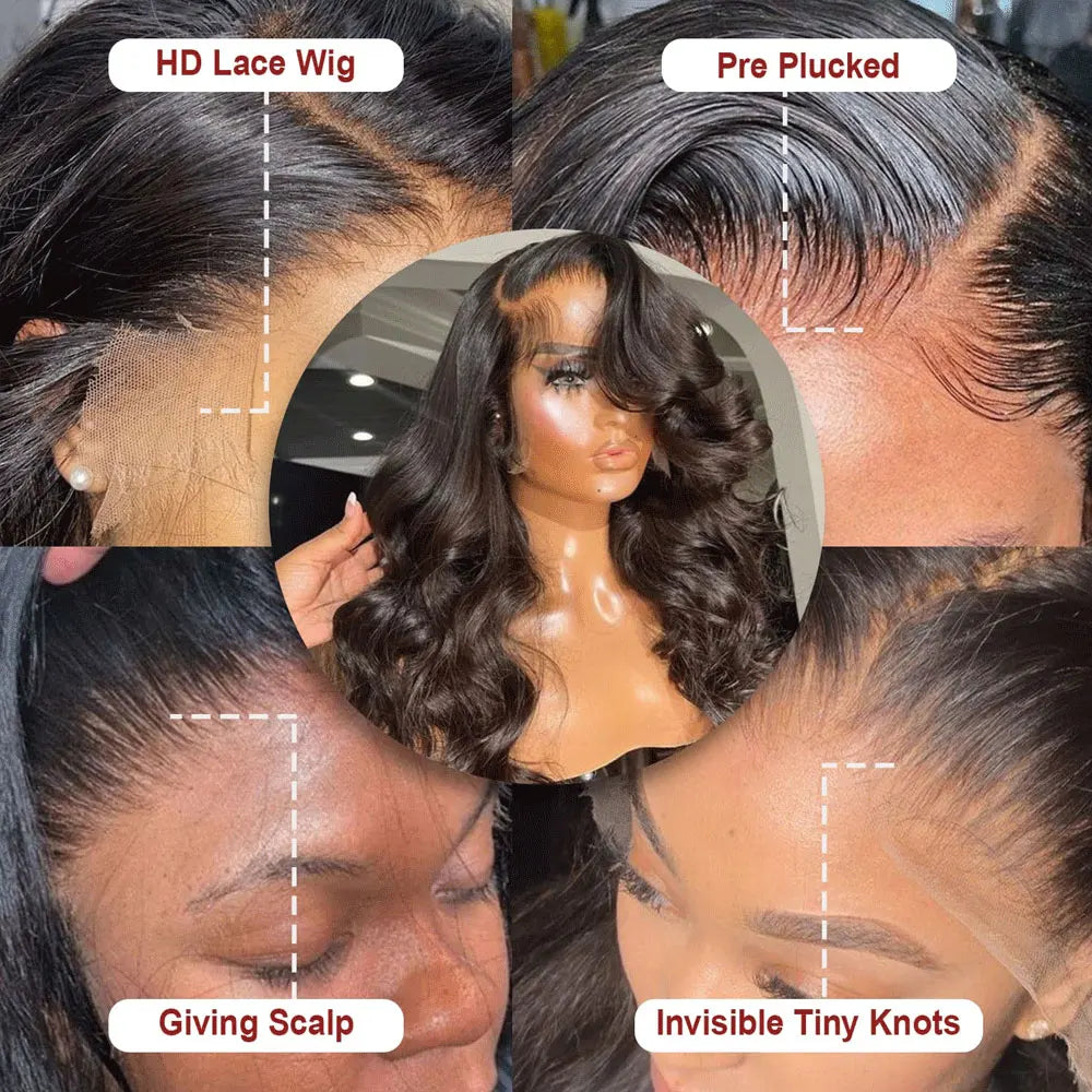 40 42 Inch 250% Wear And Go Glueless Wigs Body Wave Human Hair Wigs 13x4 13X6 Wet and Wavy HD Lace Frontal Wigs For Women