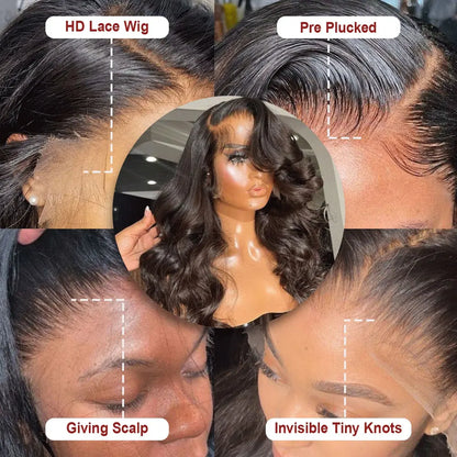 40 42 Inch 250% Wear And Go Glueless Wigs Body Wave Human Hair Wigs 13x4 13X6 Wet and Wavy HD Lace Frontal Wigs For Women