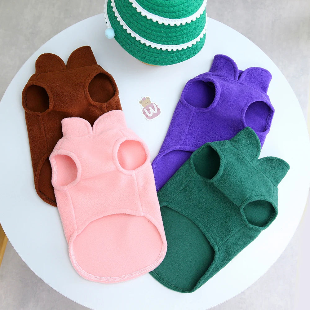Warm Small Dog Clothes Soft Fleece Cat Dogs Clothing Pet Puppy Winter Vest Costume For Small Medium Dog Cats Chihuahua Yorkie