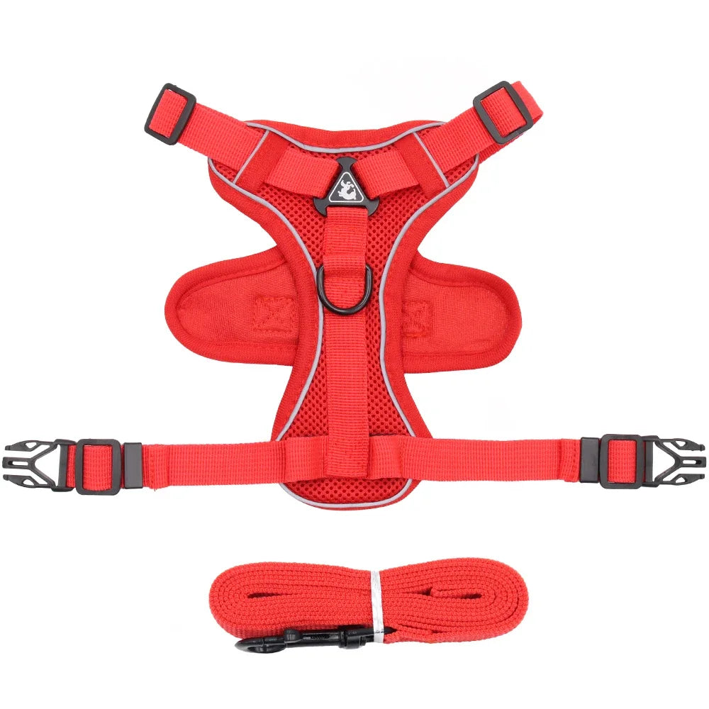 Cat Harness and Leash Set for Small to Large Cats Adjustable Cat Vest Harness Reflective Trim Universal Cat Leash and Harness