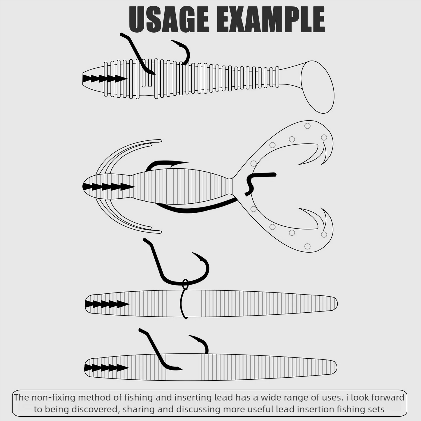 Nail Weights Sinkers Bass Fishing for Bass Fishing - Insert Sinkers for Fishing Lures, Neko Rig and Wacky Rig