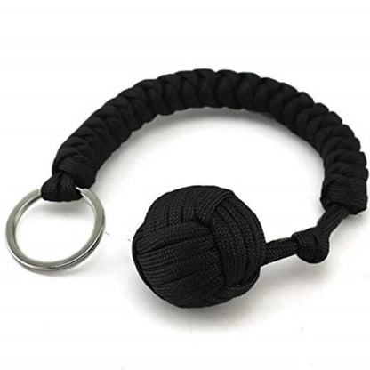 Outdoor Self Defense Key Chain Emergency Survival Protecting Monkey Fist Steel Ball Bearing Parachute Lanyard Camping Paracord
