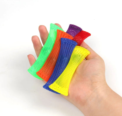 5/10pcs Sensory Marbles Ball Autism ADHD Anxiety Therapy EDC Stress Relief Hand Fidget Toys Braided Mesh Easy Bend With Marble