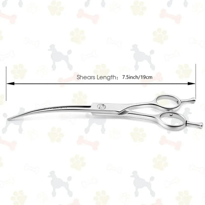 7.5" Curved Dog Grooming Scissors , Professional Pet Curved Scissors Dog Scissors Cat Curved Scissors