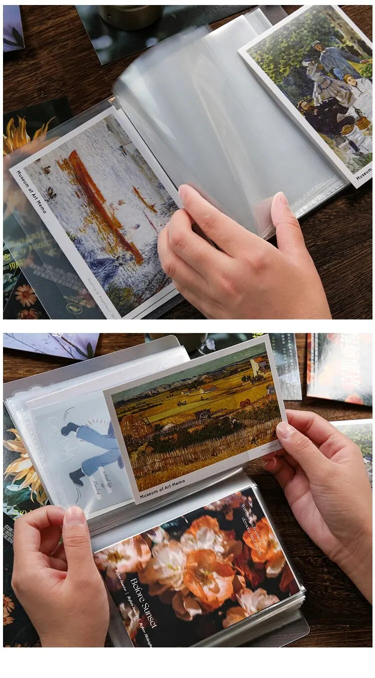 40pcs/book A6 Storage Booklet Simple Large-Capacity Waterproof Photo Storage Book High Quality PP Material