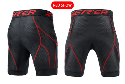 X-TIGER Cycling Shorts Breathable Mesh Cycling Underwear Gel Pad Shockproof MTB Bike Shorts Bicycle Underwear