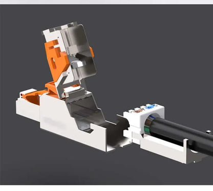 RJ45 Cat8 Cat7 Cat6A Connectors Metal Tool Free Easy Termination Plug 2000MHz 40G LAN Cable 22AWG - 24AWG Reusable Ethernet Plug