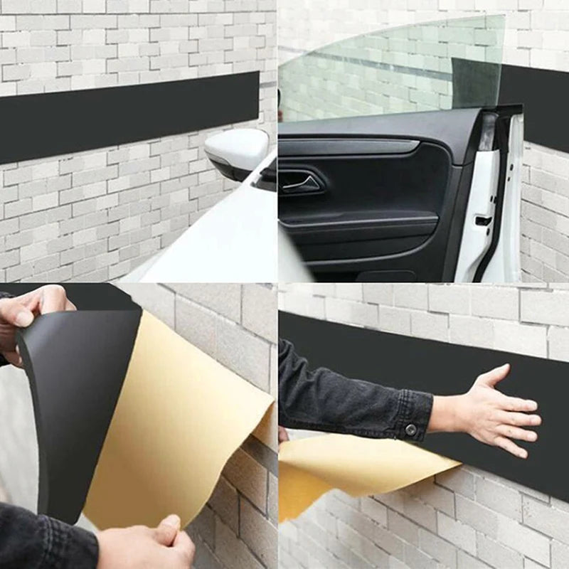 Anti Collision Car Door Protector Garage Rubber Wall Safety Edge Guard Bumper Sticker Scratch Protector Car Crash Bar 250x20cm