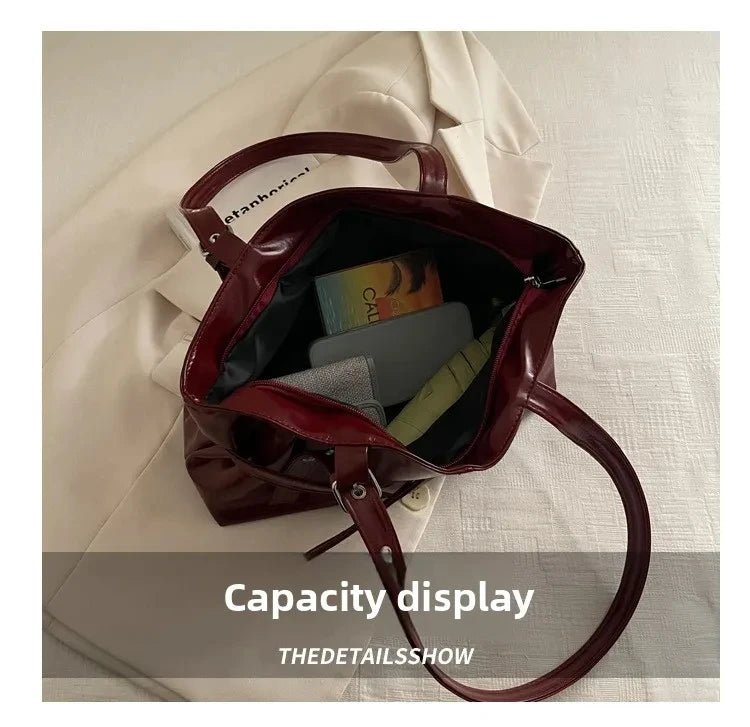 Fashionable Medium Size Versatile Tote Handbag for Daily Use Ethnic Style Synthetic Leather and Canvas Bag