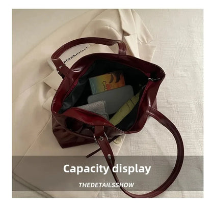 Fashionable Medium Size Versatile Tote Handbag for Daily Use Ethnic Style Synthetic Leather and Canvas Bag