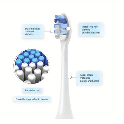 4-16pcs Replacement Toothbrush Heads Compatible with Philips Replacement Brush Heads with Protective Cover Soft Dupont Bristles