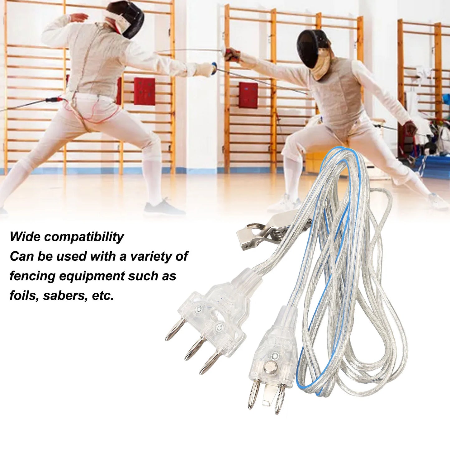 Fencing Devices Cord Fencing Saber Foil Epee Body Cord Stainless Steel Plastic Transparent Fencing Head Wire For Competitions