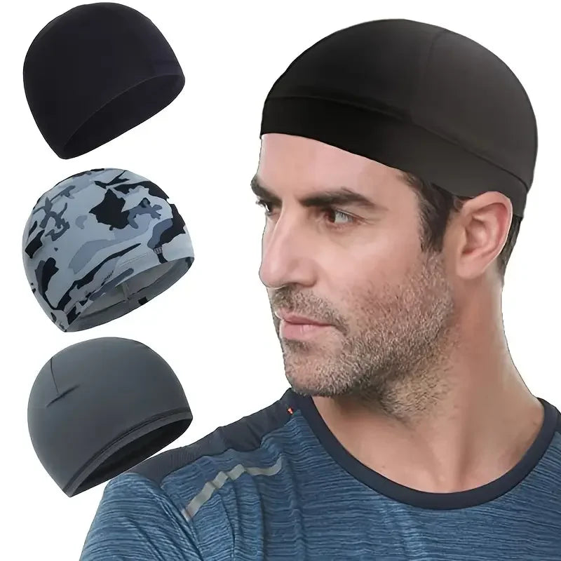 Sun Beanie Hats,Quick Dry Helmet Cycling Cap Anti-Sweat Sports Hat Motorcycle Bike Riding Bicycle Cycling Hat Unisex Inner Cap