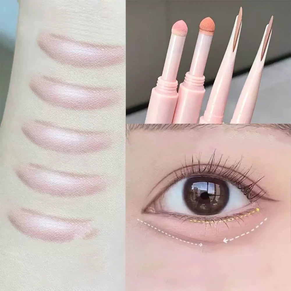 2 In 1 Glitter Matte Aegyosal Pen Brightening Highlight & Shadow Stick Dual End Eye Makeup Lying Silkworm Eyeliner Gel Pencil