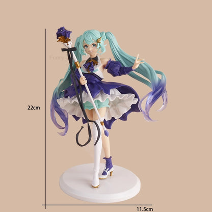 Anime Figure Cherry Blossoms Dress Action Figures Kawaii Swimsuit Vocaloid PVC Collectible Model Toys Girl Gift