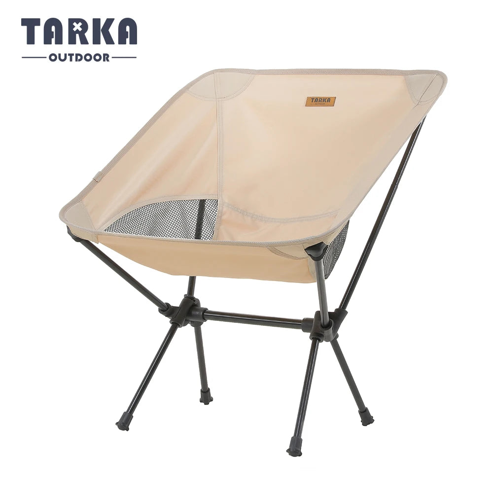 TARKA Foldable Camping Chairs Set Lightweight Folding Chair Ultralight Backpacking Moon Chairs for Garden Picnic Beach Fishing