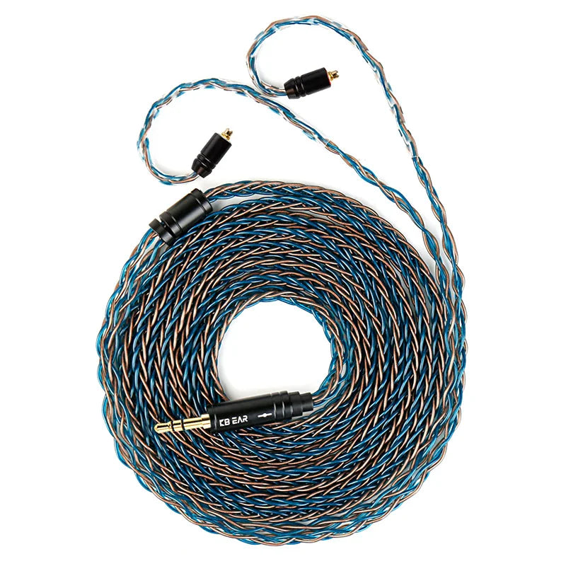 KBEAR ST12plus Earphone Cable 2m 8 Core 4N OFC Silver-plated Upgraded Cable 3.5/4.4mm MMCX/0.78mm 2Pin for CCZ KB03 KS1