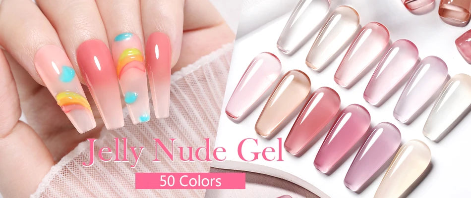 BORN PRETTY 10ml Gel Nail Polish Gel 130 Colors Semi Permanent Solid Nail Gel Varnish Soak Off UV Gel for Base Top Coat