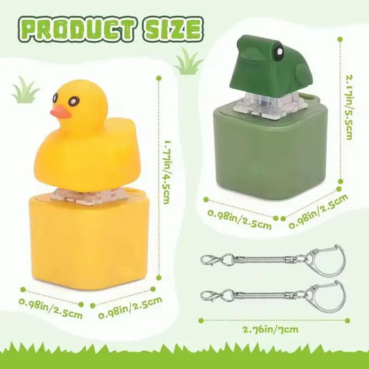 Rechargeable Squeeze Stress Relief Toy Cute Frog Keychain Pendant With Sound Portable Decompression Artifact Gift For Boys