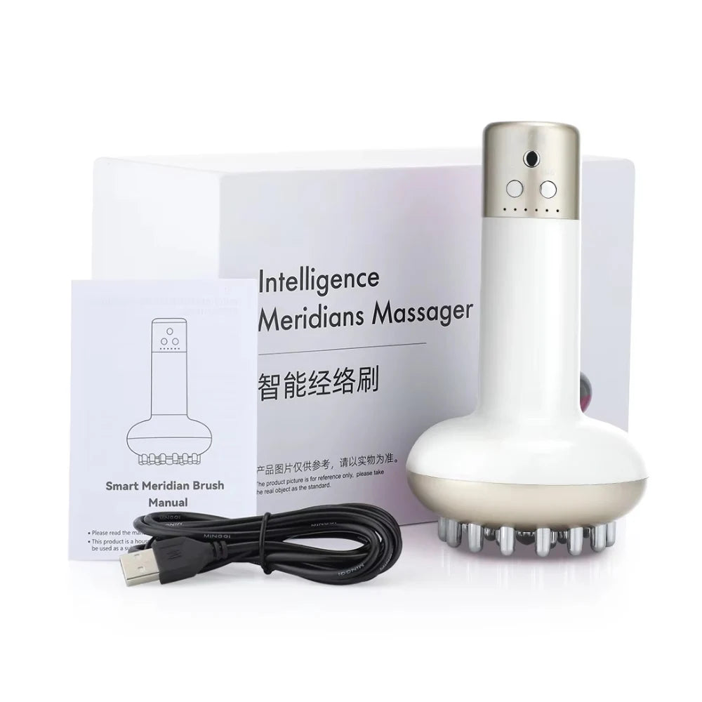 3-in-1 Electric Gua Sha Tool with Function - Rechargeable Body Massager for Skin Tightening, Sculpting and Lymphatic Flow