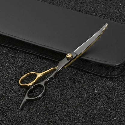 6.5 Inch Pet  Grooming Scissors Kit  Cat Hair Thinning Shear Pet Scissors Set Blackgold  Dog Scissors