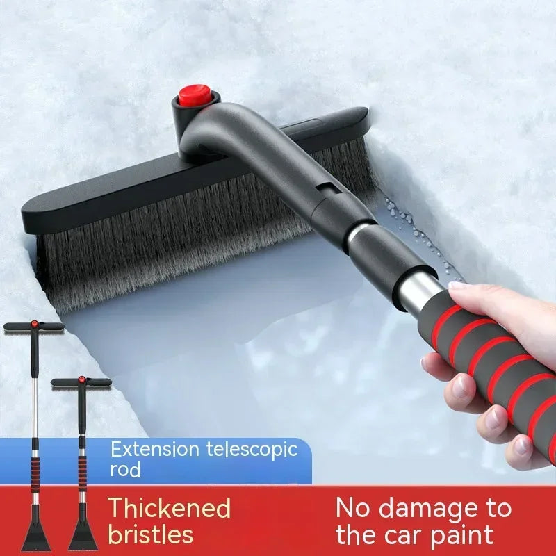 Winter Car Cleaner Extendable Snow Shovel Ice Scraper Brush Detachable Windshield Tool