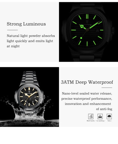 POEDAGAR Trendy Women’s Wristwatch Stainless Steel Date Quartz Ladies Watch Waterproof Luminous Original Watches For Woman Reloj