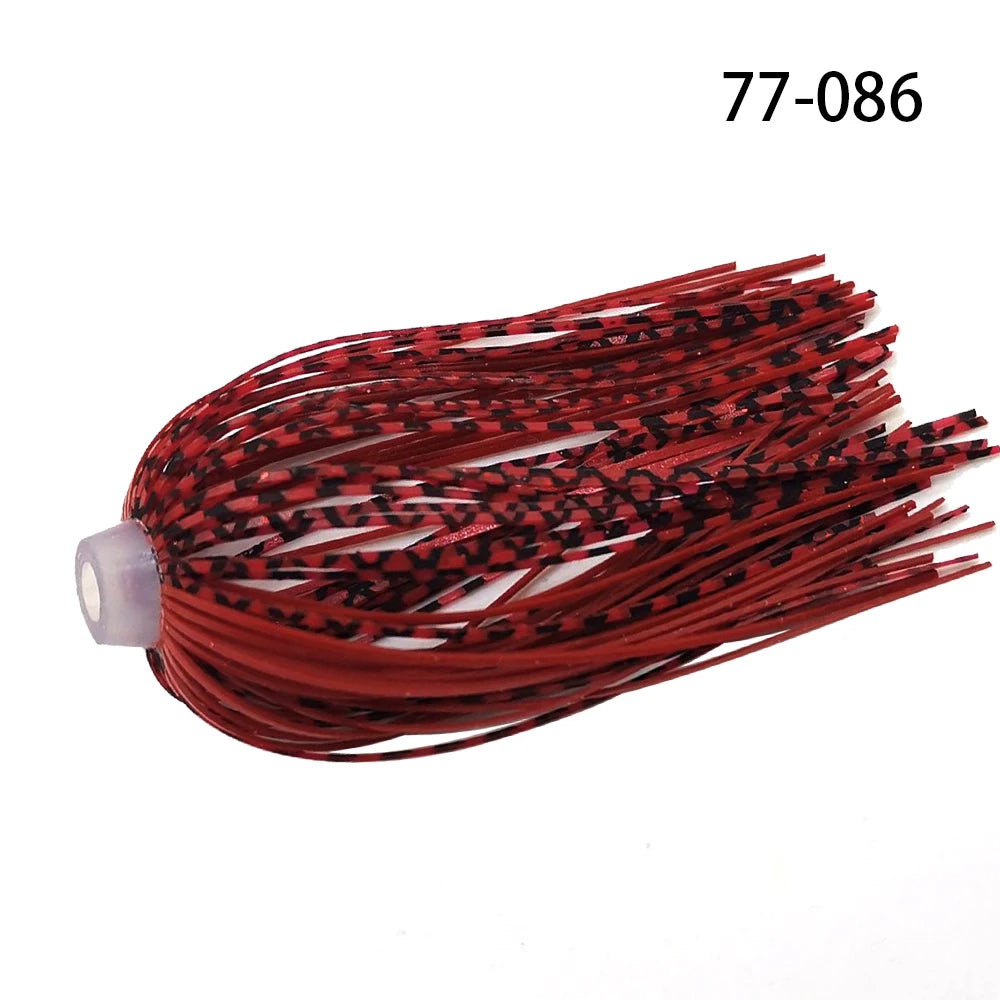 5 pcs/lot 88 Strands 64mm Silicone Skirts Elastic hole Umbrella skirts Fishing Accessories Buzzbaits Spinner Buzz Bait