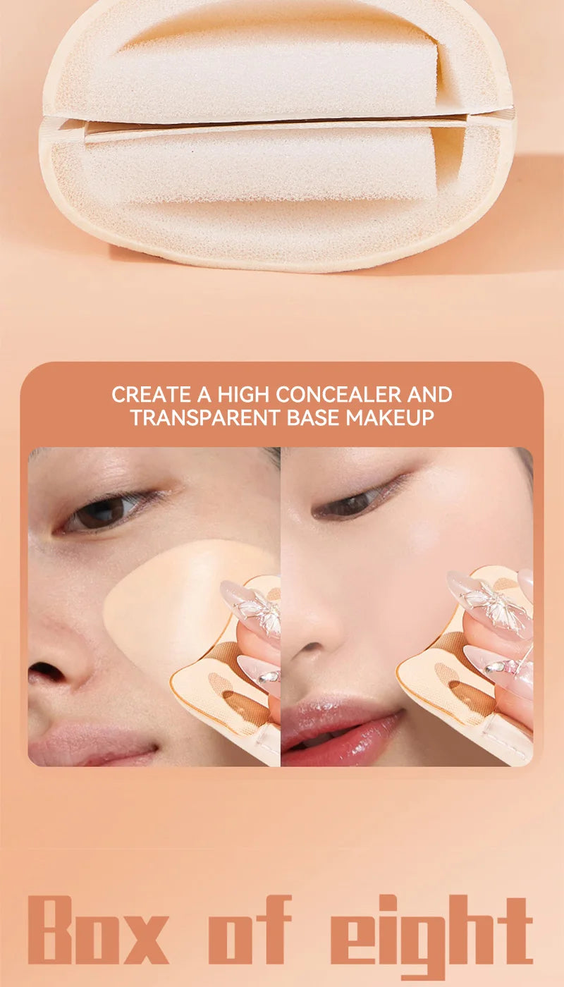 GECOMO powder puff set, with a soft and bouncy air cushion, flawless base makeup, setting cotton candy powder puff, gift set