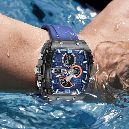 SMAEL 8109 Digital Watch Men Outdoor Sport 5ATM Waterproof LCD Electronic Male Quartz Watches for Men's Chronograph Wristwatch