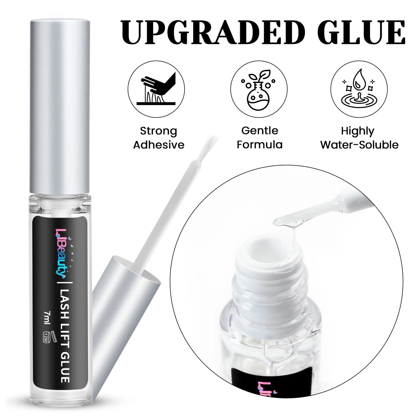 Libeauty 7ml Super Strong Lash Lift Glue Lash Lifting Adhesive Clear Eyelash Lifting Adhesive EyelashLift Glue Makeup Tools