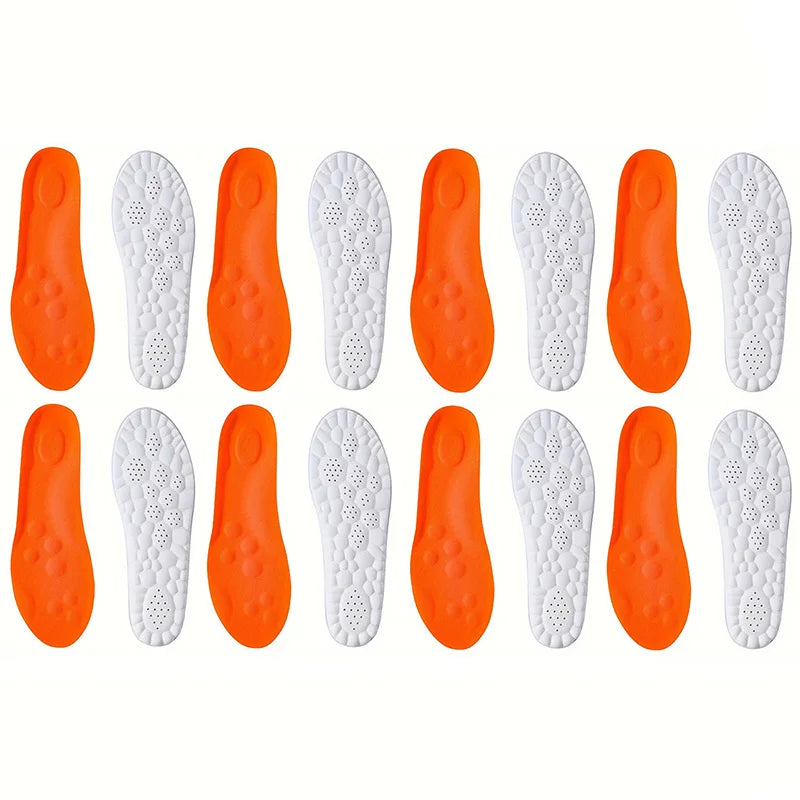 1Pair/2Pairs/4Pairs High Elasticity Latex Sport Insoles Soft Shoe Pads Arch Support Orthotic Insoles Breathable Deodorant Insole