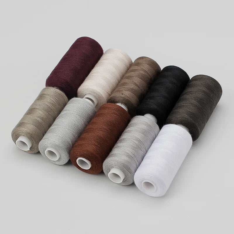 1 Set OF 10 Rolls Polyester 402 Sewing Thread For Manual and Mechanical Use, 400 Yards, DIY