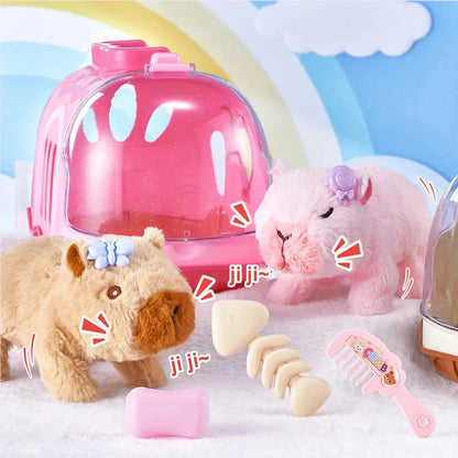 Electric Walking Doll Toy With Sound Children's Electric Plush Dolls Toy Animal  Plush Figure Set Random Color