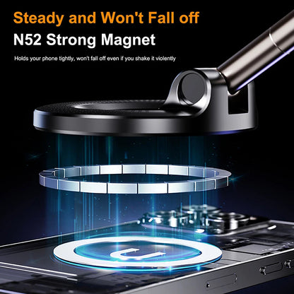 Vacuum Magnet Phone Bracket Multi-angles Adjustment Strong Magnetic Suck Design Foldable Car Holder For iphone Navigation Stand
