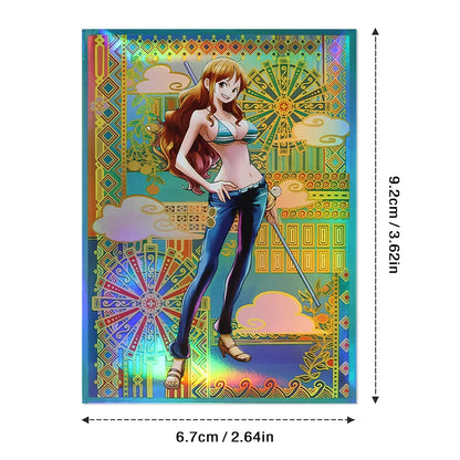 60Pcs 67x92mm Anime One Piece Card Sleeves Ace Luffy Zoro Shanks Empress Nami OPCG PTCG /MTG/PKM Trading Cards Protector Case