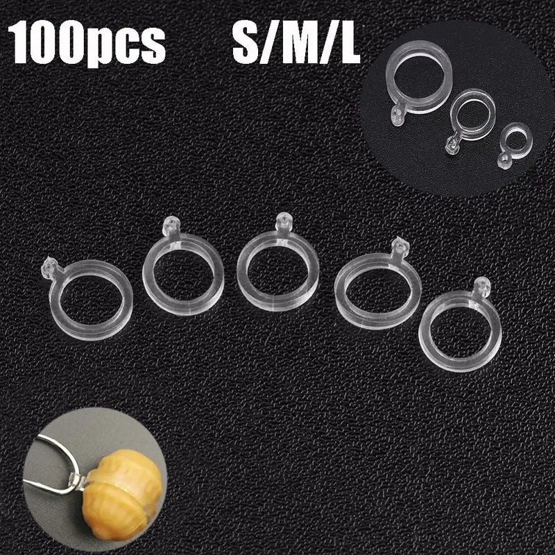100pcs/pack Baitbands For carp coarse fishing tackle White bait band pellet bait bands Fishing Accessories