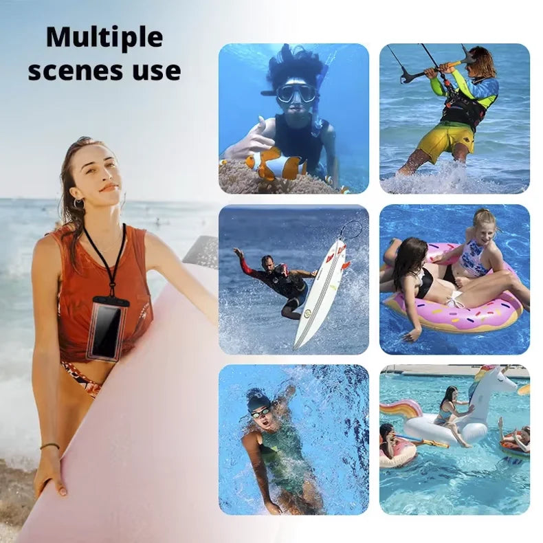 Waterproof phone case, swimming waterproof bag, universal underwater protective bag cover, suitable for iPhone Samsung phones un