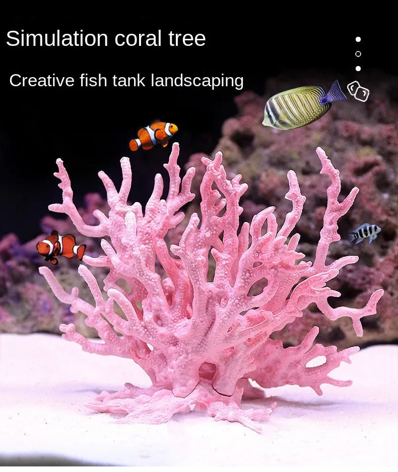 Fish Tank Aquascape Simulation Coral Water Plant Resin Fake Coral Aquarium Decorations Marine Hard Dead Coral Ornaments Undersea