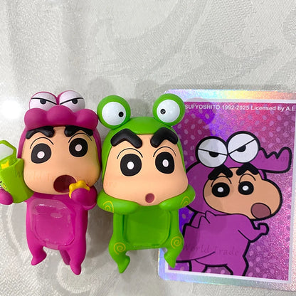 Official genuine Crayon Shin chan trendy toy mobile phone screen party doll car decoration figurine gift anime periphera