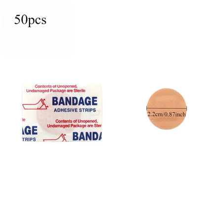 50pcs Extra-Large Waterproof & Breathable Bandages for Emergency Wound Care PE Material, Ideal for Sports Injuries & Outdoor Use