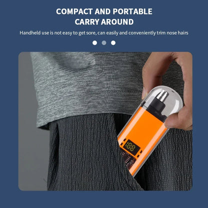 2 In 1 Electric Portable Ear And Nose Hair Trimmer Clipper 2024 Professional Painless Portable Eyebrow For Men