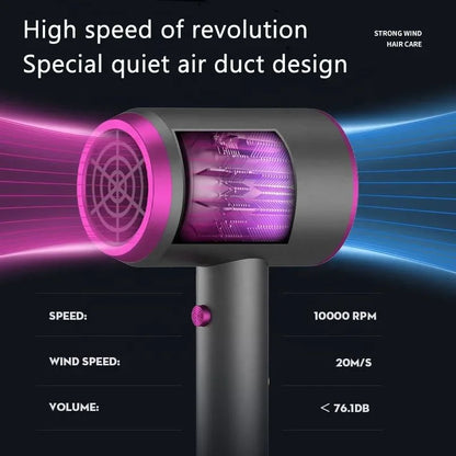 Professional Hair Dryer Negative Ion High Speed Fast Drying Low Noise Constant Temperature Portable Turbine Blower